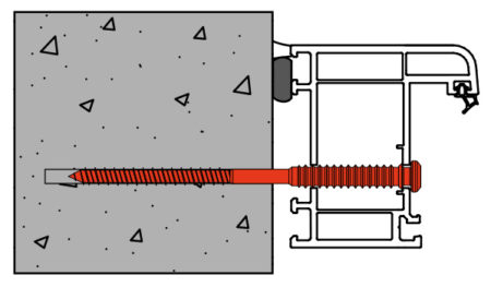 PVC-beton Vis de pose réglables SPTR-V8 menuiserie PVC support béton