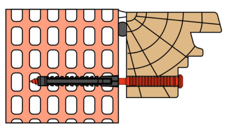 bois-brique Vis de pose réglables SPTR-V8 menuiserie bois support brique