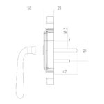 Plan poignee bequille pose de fenetre